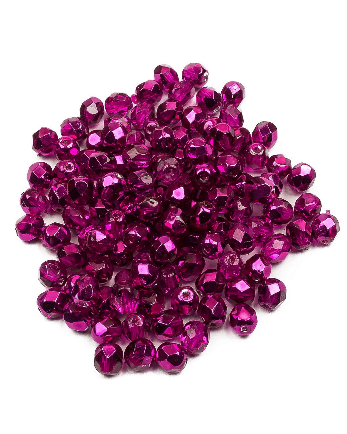 

Чешские бусины, Fire Polished Beads, ганеные, 6 мм Crystal Hot Pink Metallic Ice, 120шт, Розовый, FP-6