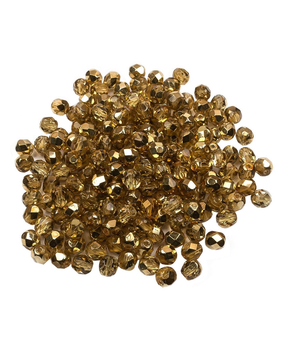 

Чешские бусины, Fire Polished Beads, ганеные, 6 мм Crystal Apricot Metallic Ice, 200шт, Золотой, FP-6