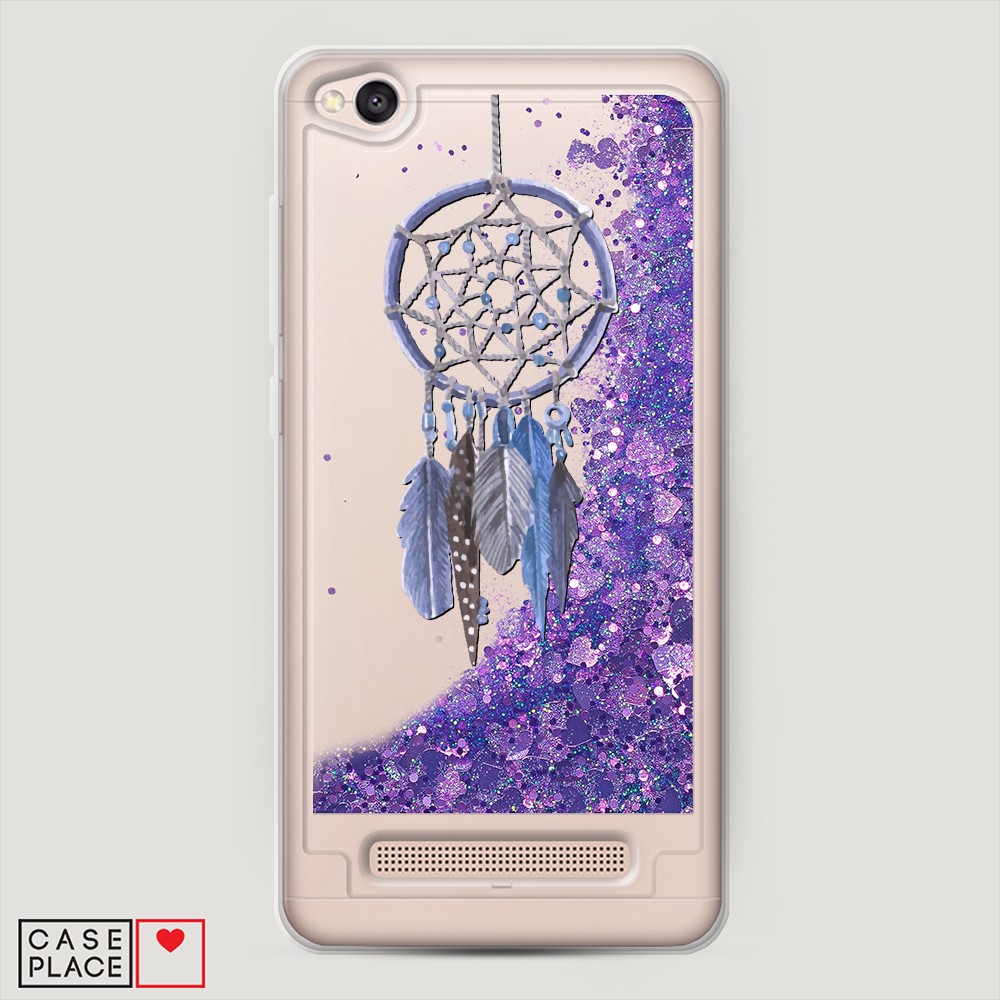 

Жидкий чехол с блестками "Синий ловец снов акварель" на Xiaomi Redmi 4A