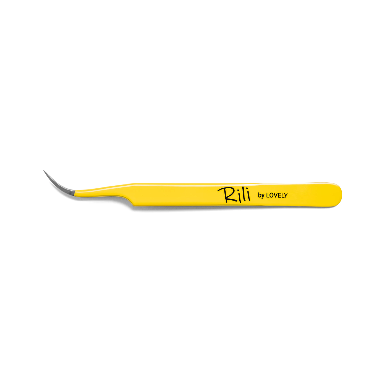 Пинцет для наращивания Rili изогнутый Yellow line kaizer pro изогнутый пинцет для снятия ресниц сатин никель