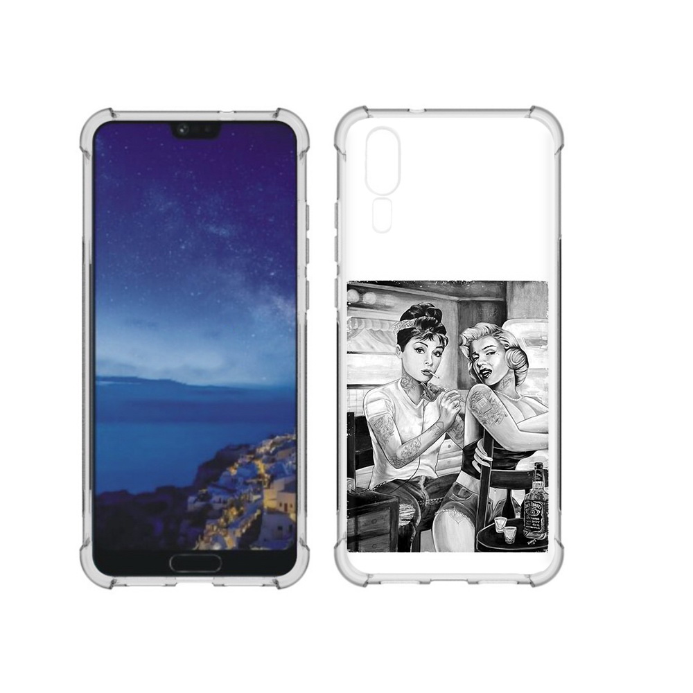 

Чехол MyPads Tocco для Huawei P20 тату мастер (PT108006.52.637), Прозрачный, Tocco