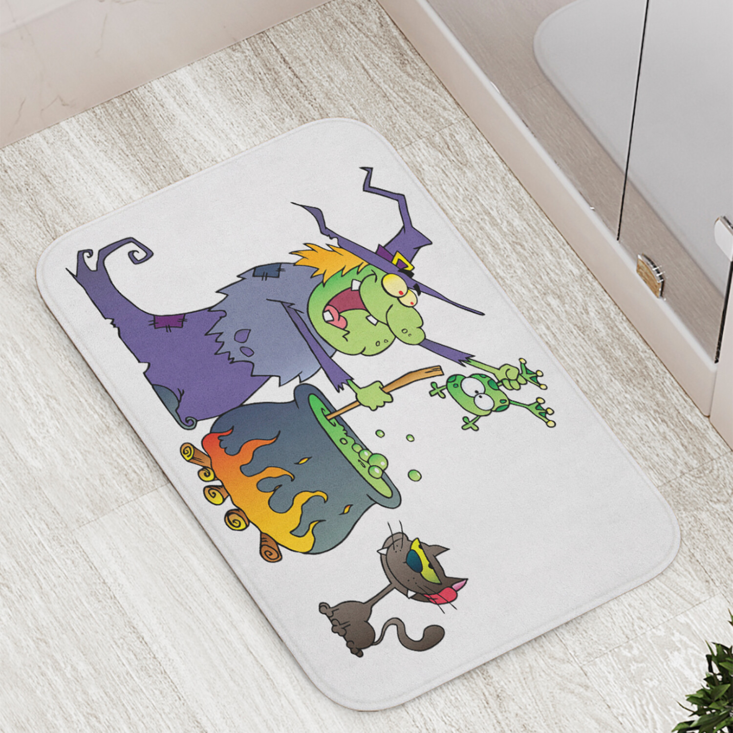 

Коврик противоскользящий JoyArty "Ведьминский отвар" для ванной сауны бассейна 77х52 см, Ведьминский отвар