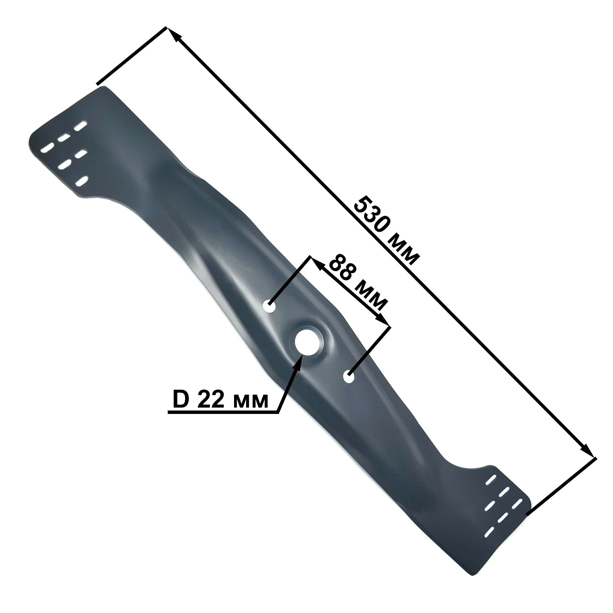 Нож для газонокосилки Honda H72511-VG8-000 L= 525мм посад. диаметр 21мм OEM 15458