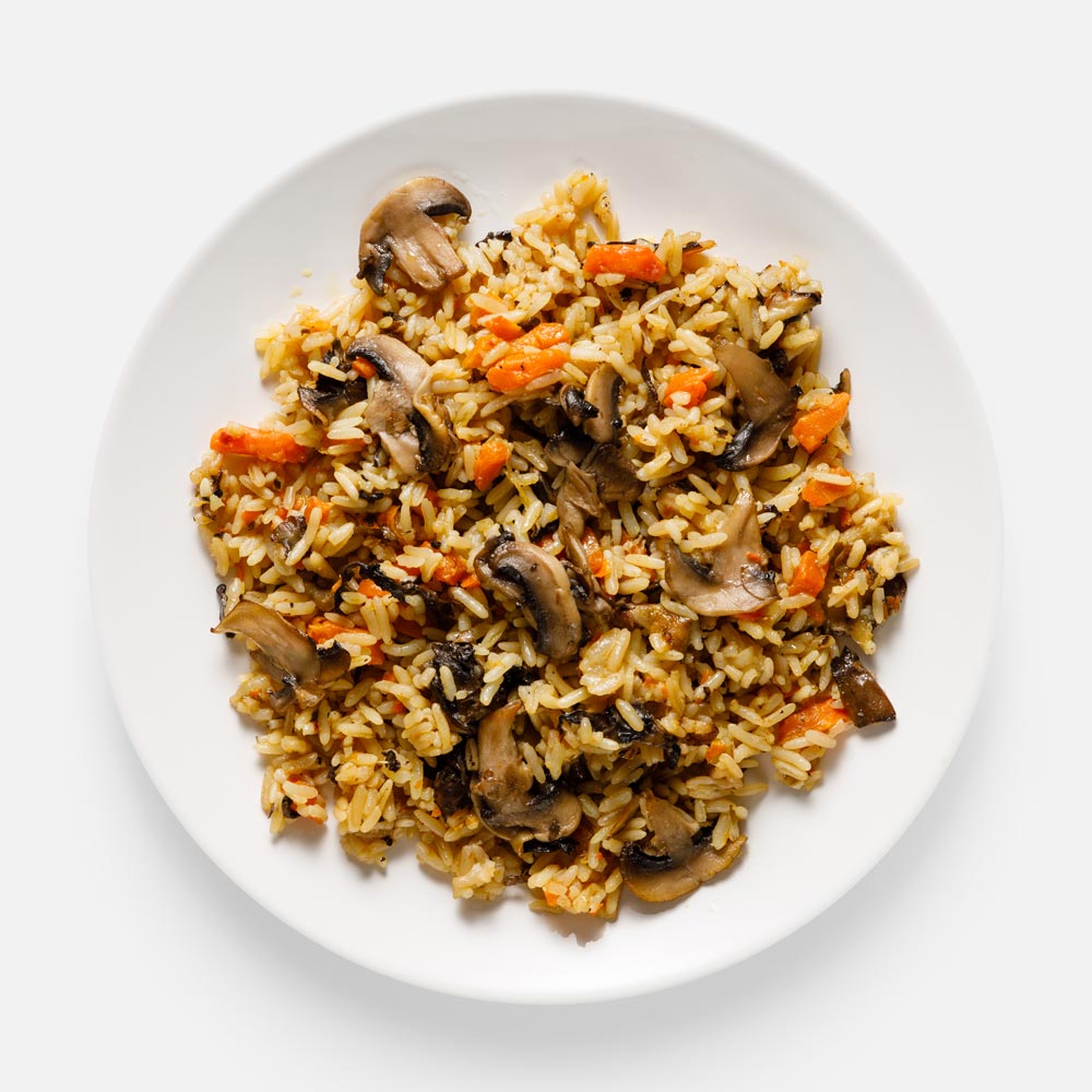Постный плов, с грибами шиитаке и вёшенками, 250 г