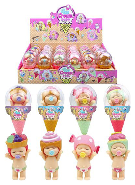 Купить Пупс-куколка в рожке, серия Мороженое в ассортименте, Junfa toys,