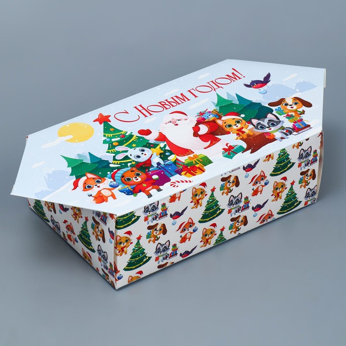 

Сборная коробкаконфета Дарите Счастье Новый год 7827781, 18x28x10 см, 5 шт, Разноцветный