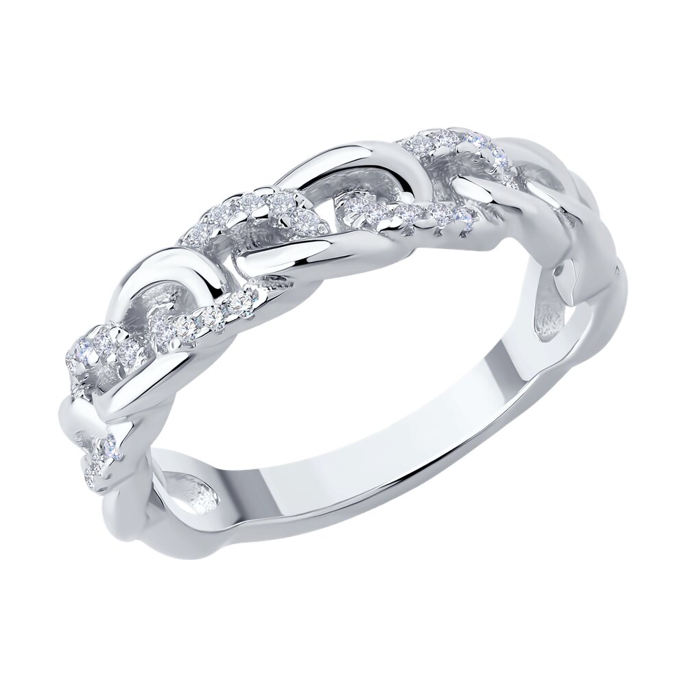 

Кольцо из серебра р. 16,5 SOKOLOV 94014239-91, фианит, 94014239-91