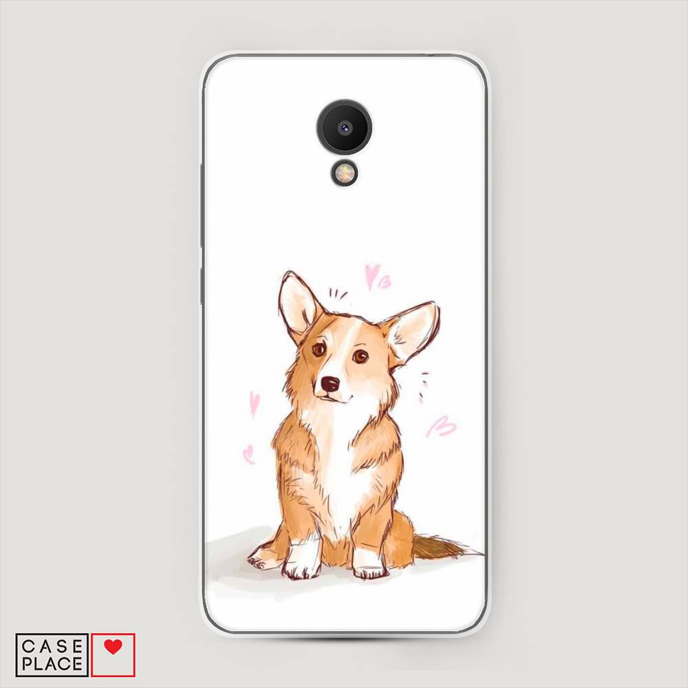 

Чехол Awog на Meizu M6S "Корги любовь", Бежевый;белый, 72450-1