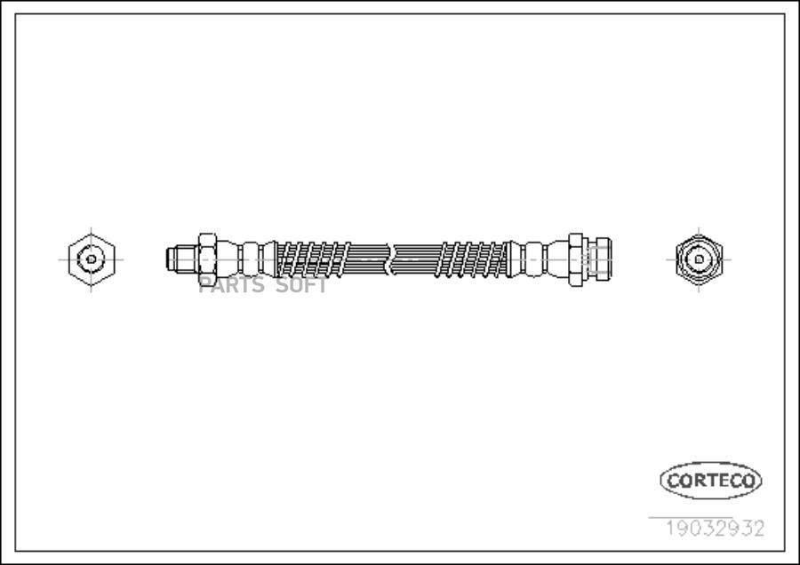 

Шланг тормозной Mitsubishi CORTECO 19032932