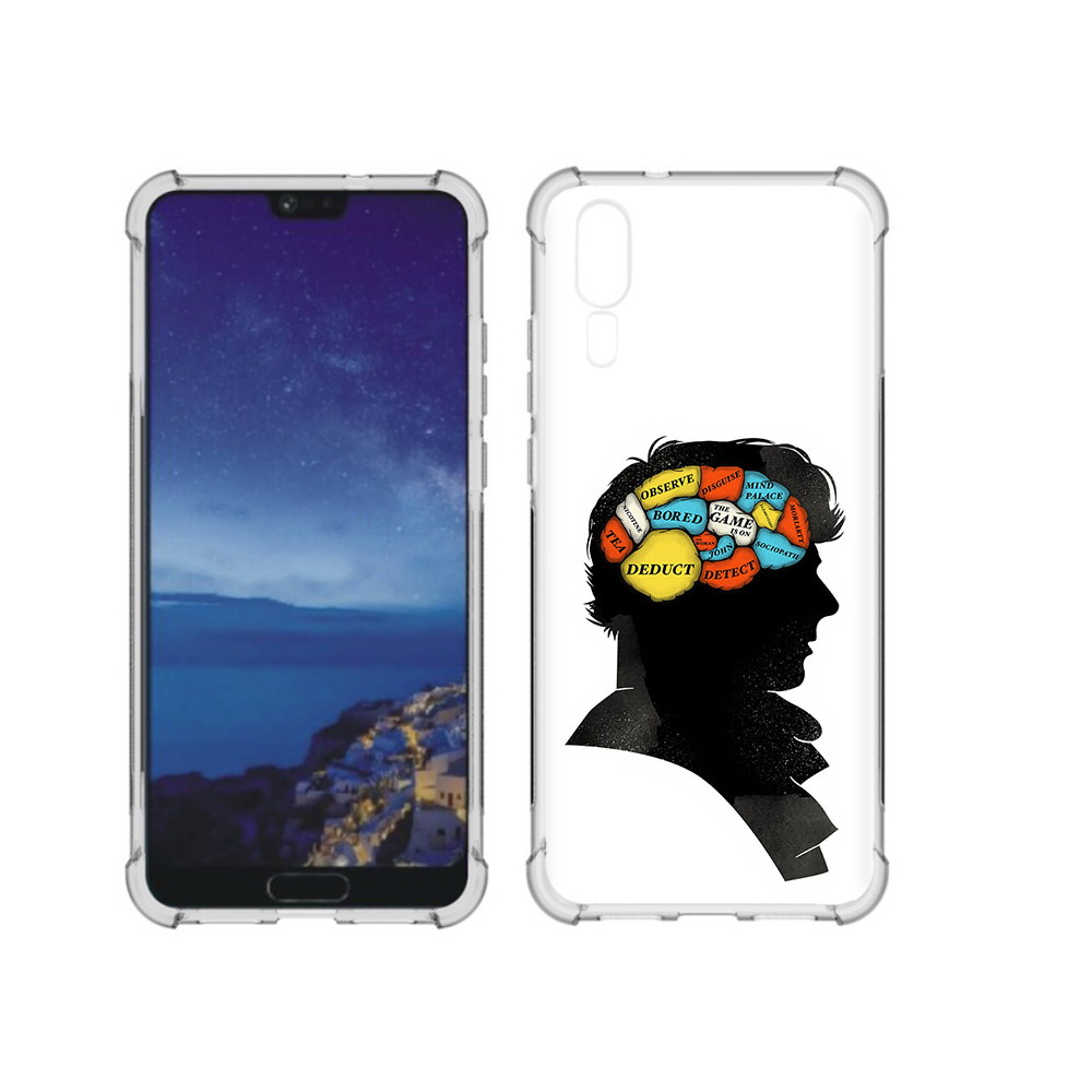 

Чехол MyPads Tocco для Huawei P20 темный рисунок (PT108006.52.640), Прозрачный, Tocco