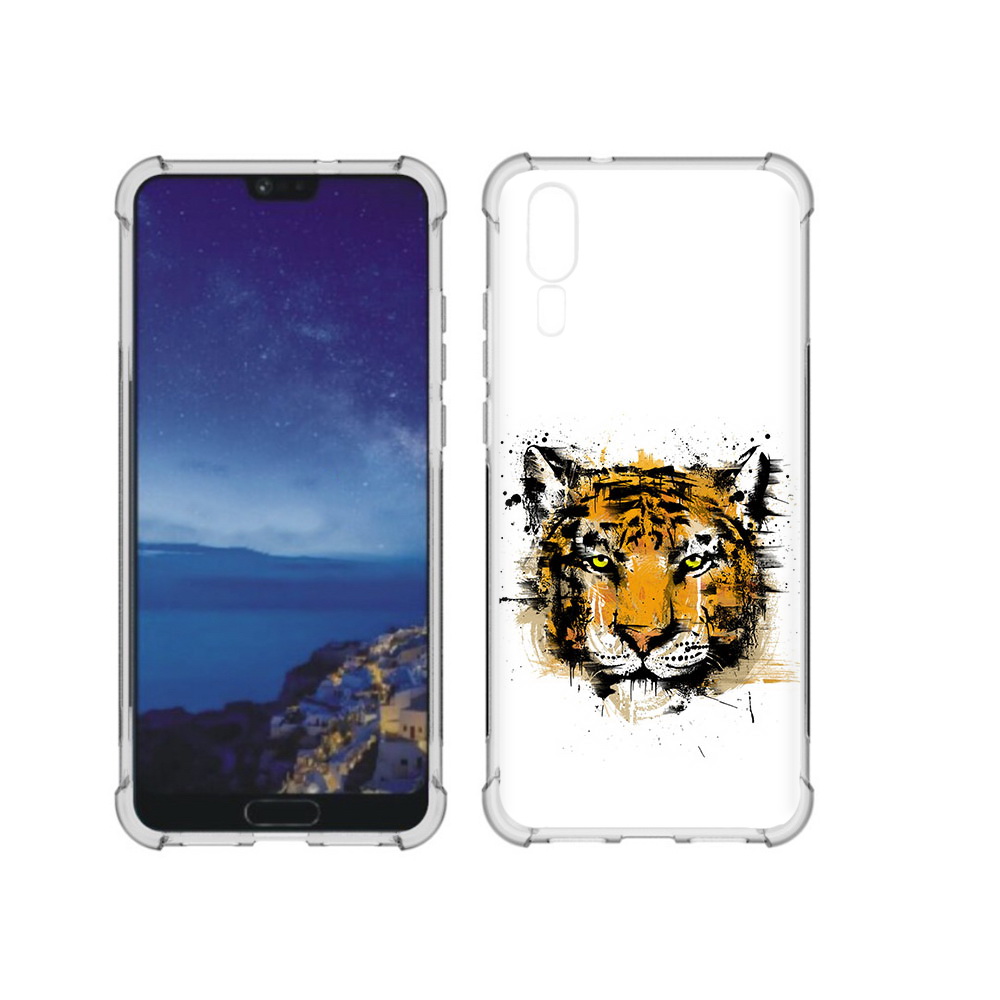 

Чехол MyPads Tocco для Huawei P20 тигруля (PT108006.52.643), Прозрачный, Tocco