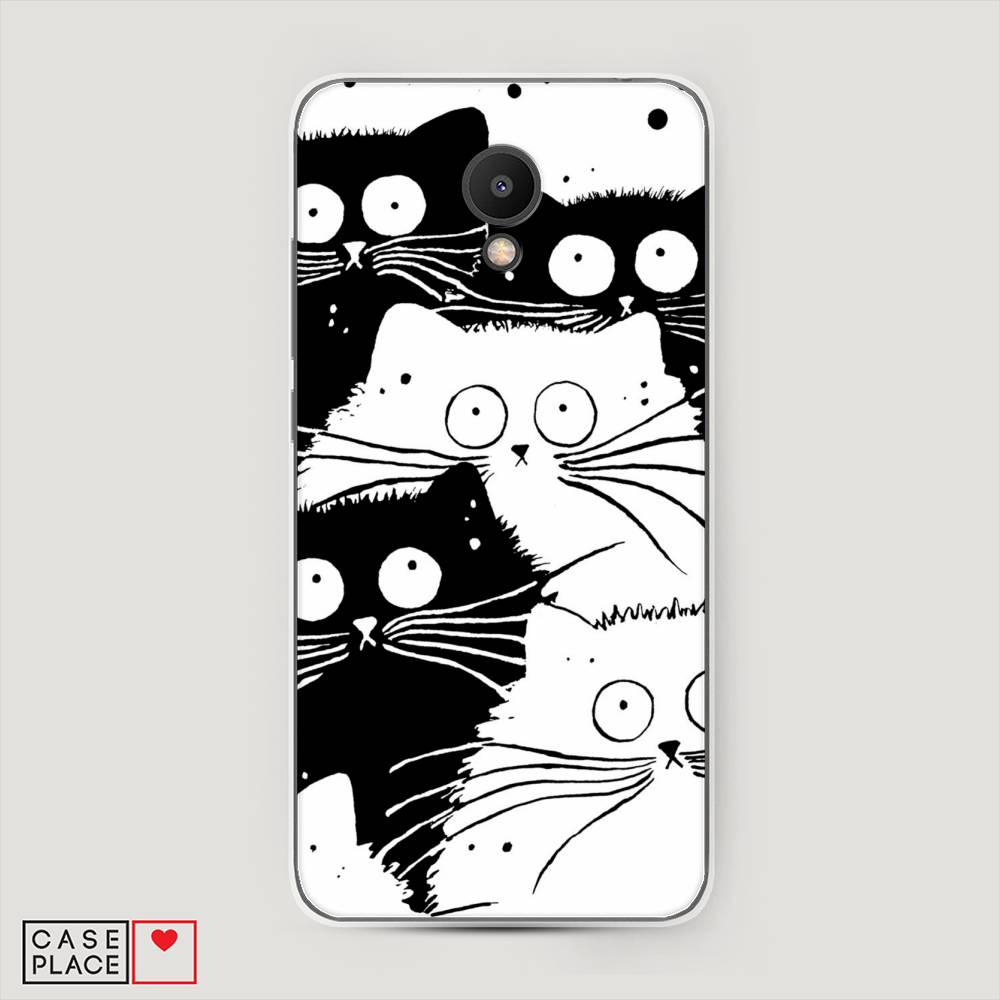 

Чехол Awog на Meizu M6S "Коты черно-белые", Черный;белый, 72450-2
