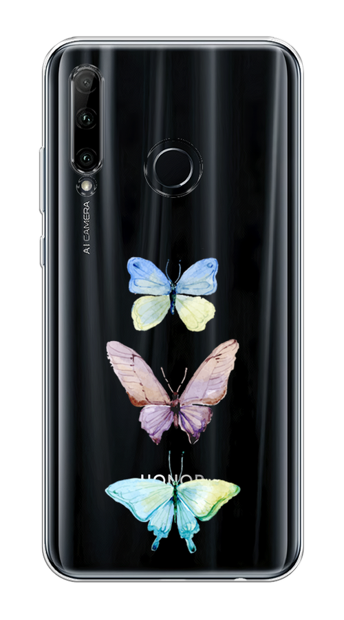 

Чехол на Honor 10i/20 Lite 2019/20e "Акварельные бабочки", Бирюзовый;розовый, 68950-1