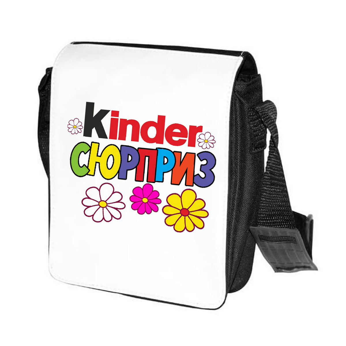 

Сумка унисекс CoolPodarok CN0113554 черно-белый, CN0113554