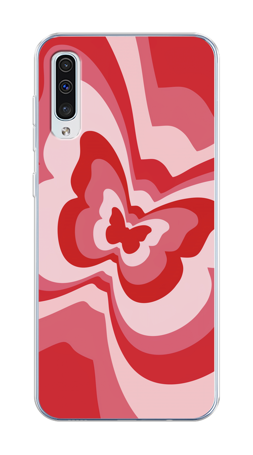 

Чехол Homey на Samsung Galaxy A50 "Бабочка в стиле хиппи", Красный;розовый, 27750-1