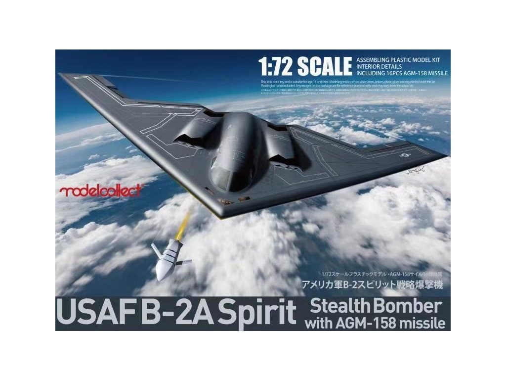 

UA72214 Бомбардировщик-невидимка ВВС США B-2A Spirit с ракетой AGM-158