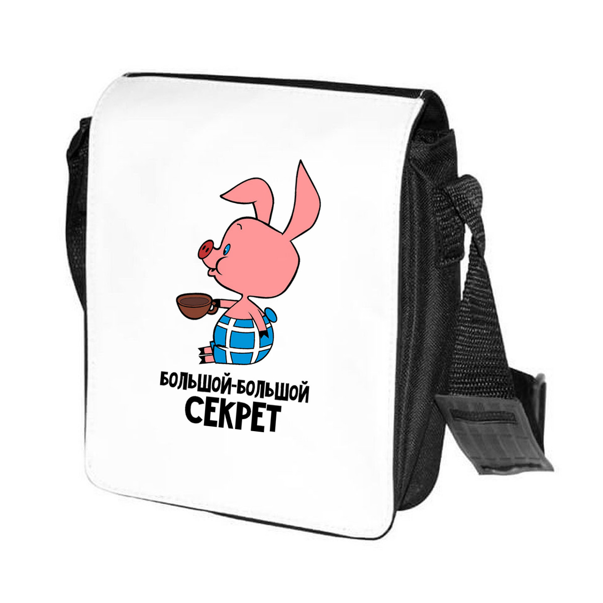 

Сумка унисекс CoolPodarok CN0114028 черно-белый, CN0114028