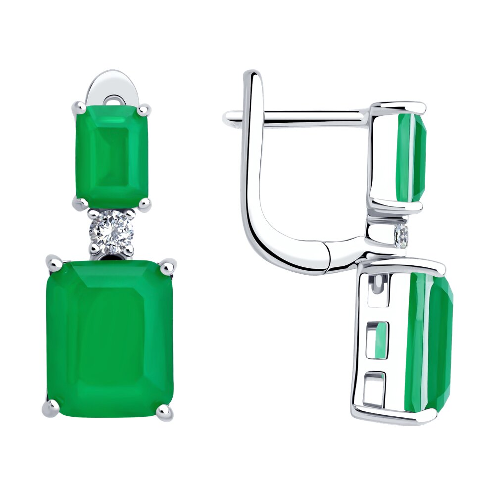

Серьги из серебра SOKOLOV 94026849-91, фианит, 94026849-91