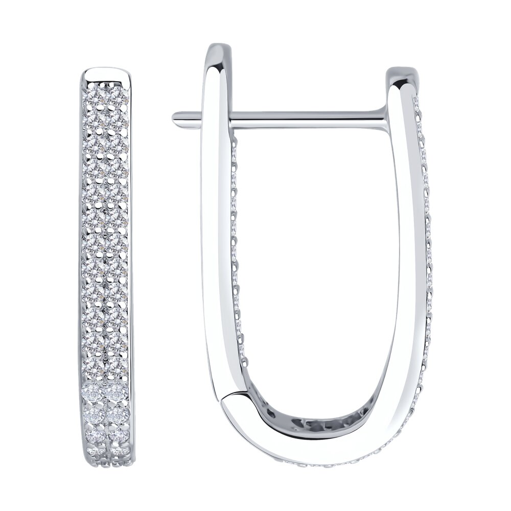

Серьги из серебра SOKOLOV 94026856-91, фианит, 94026856-91