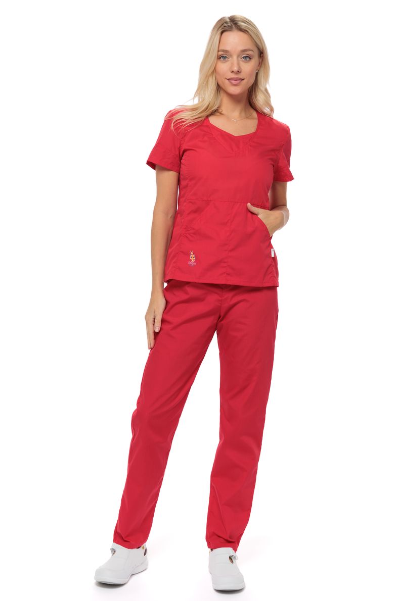 фото Костюм медицинский женский medicalwear киса 124 красный 42 ru