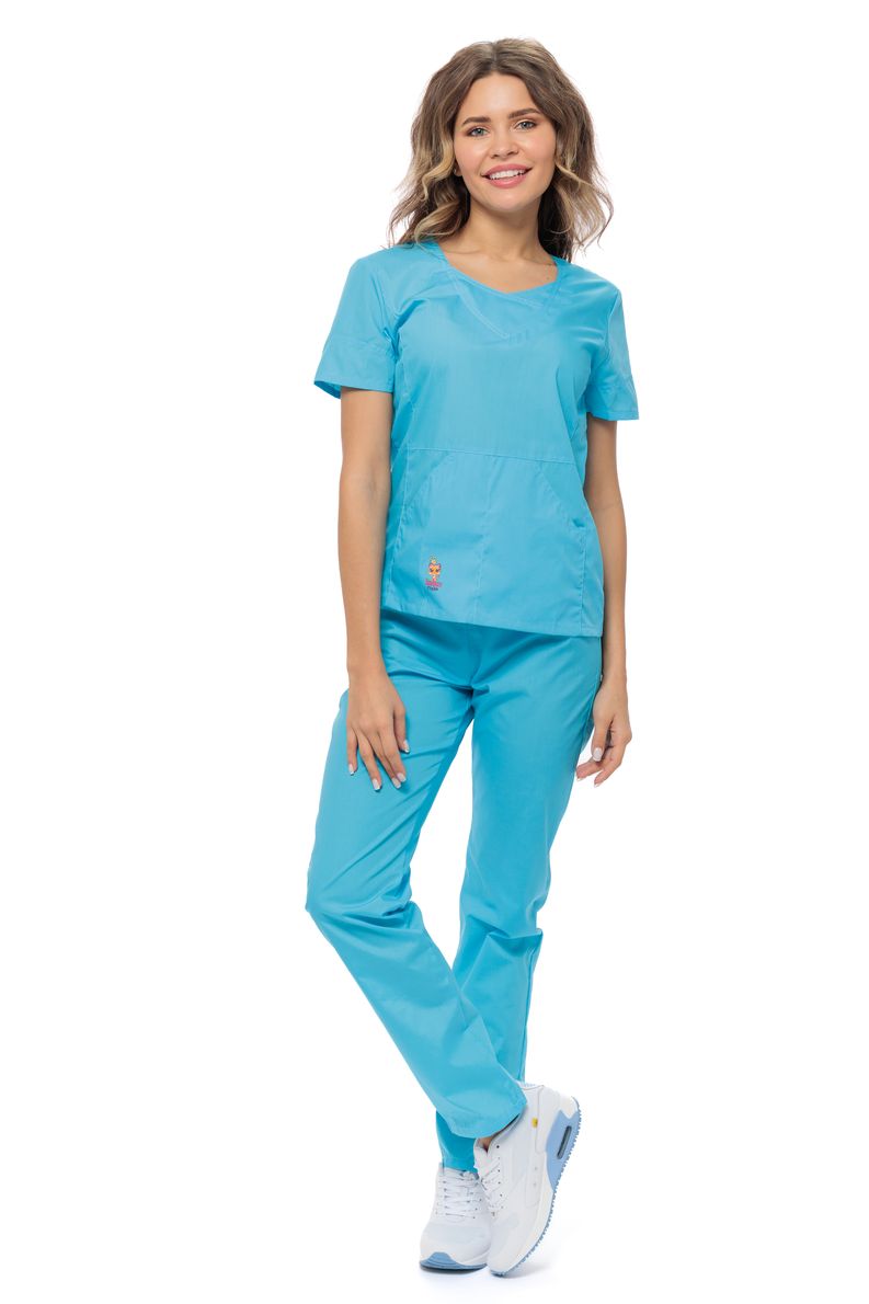 фото Костюм медицинский женский medicalwear киса 124 голубой 40 ru