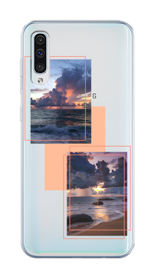 

Чехол Homey на Samsung Galaxy A50 "Sky collage", Розовый;прозрачный;синий, 27750-1