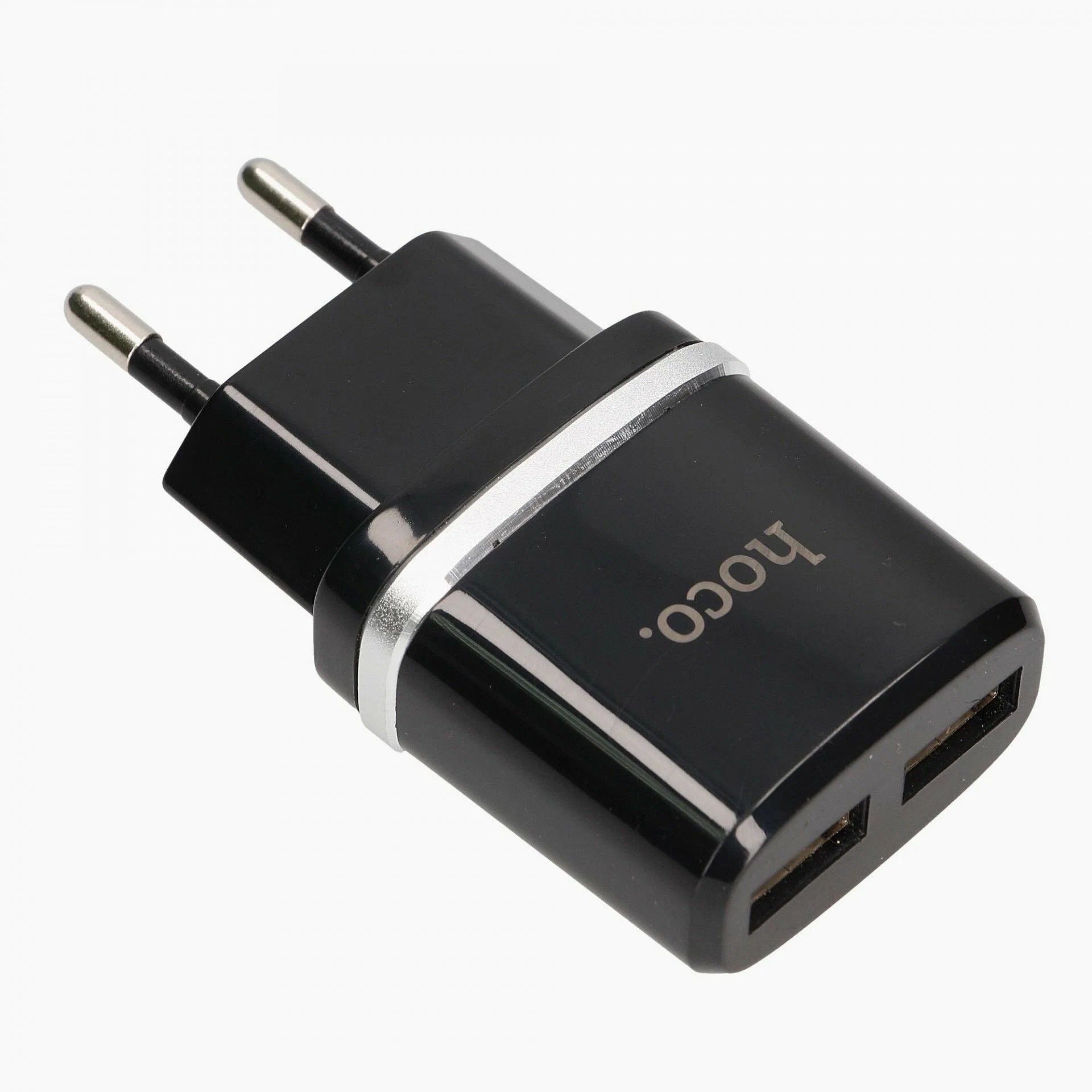 

Сетевое зарядное устройство Hoco C12, 2 USB - 2.4 А, черный
