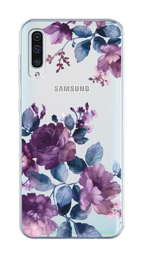 

Чехол Homey на Samsung Galaxy A50 "Purple Blossoms", Синий;фиолетовый, 27750-1