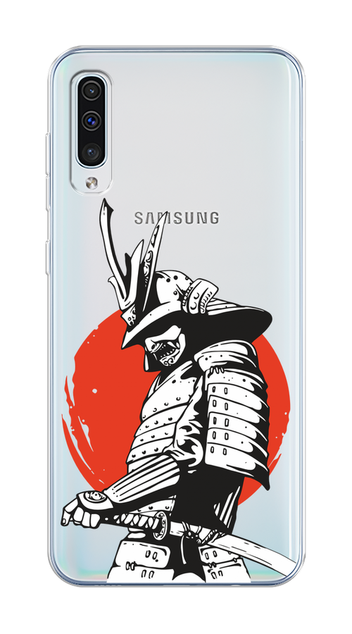 

Чехол Homey на Samsung Galaxy A50 "Самурай с катаной", Черный;красный;белый, 27750-1