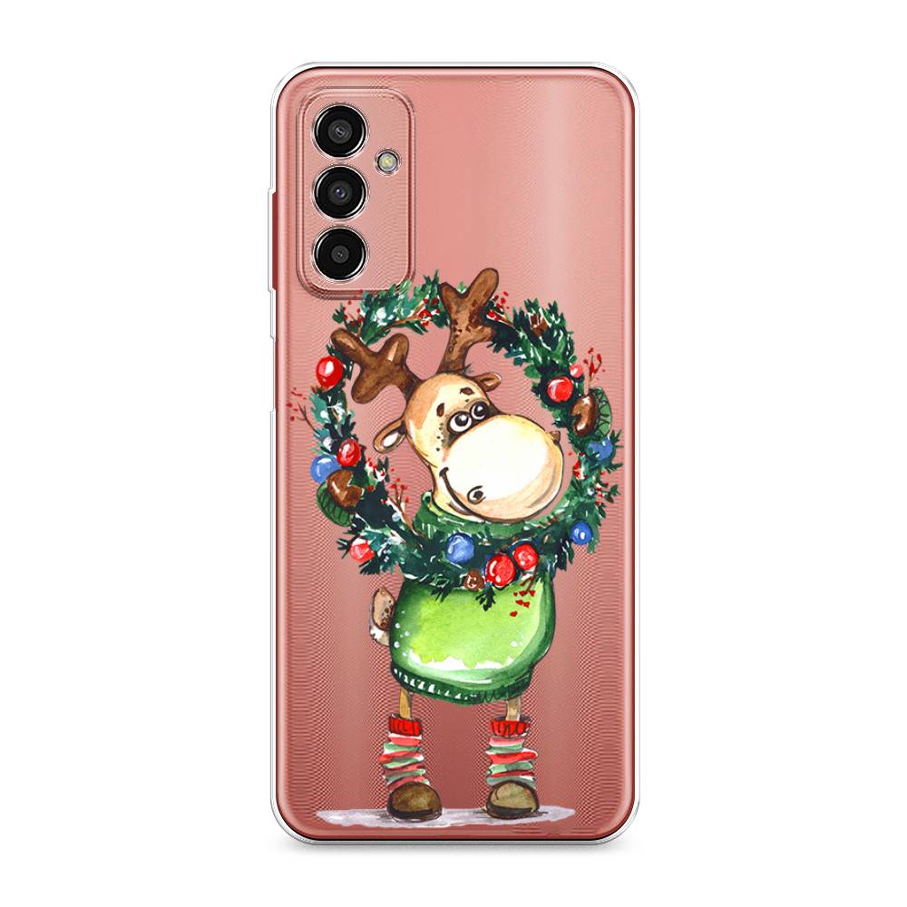 

Чехол на Samsung Galaxy M13 "Олень с новогодним венком", 2106850-4