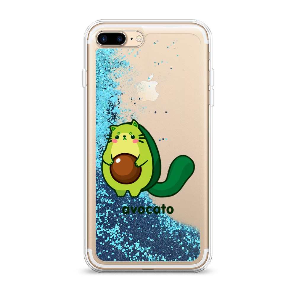 фото Жидкий чехол с блестками "avocato" на apple iphone 8 plus awog