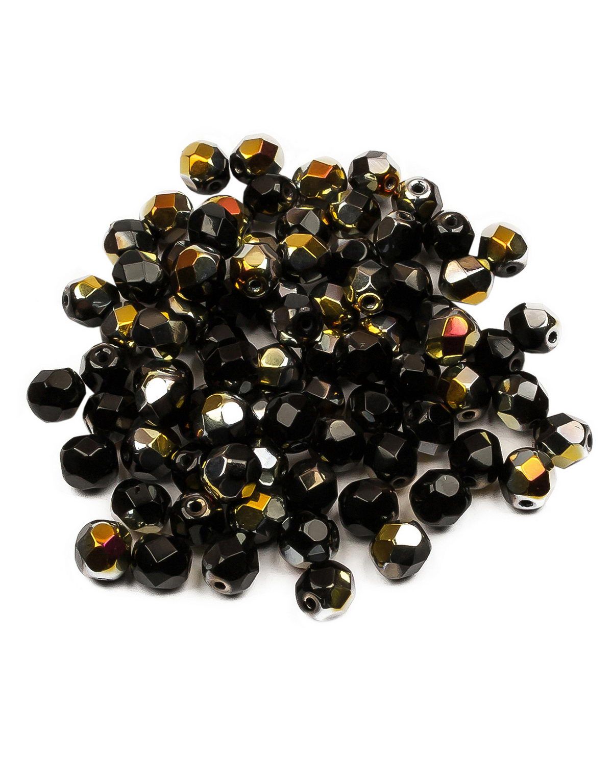 

Чешские бусины, Fire Polished Beads, ганеные, 6 мм, цвет: Jet Marea, 80шт, Черный, FP-6