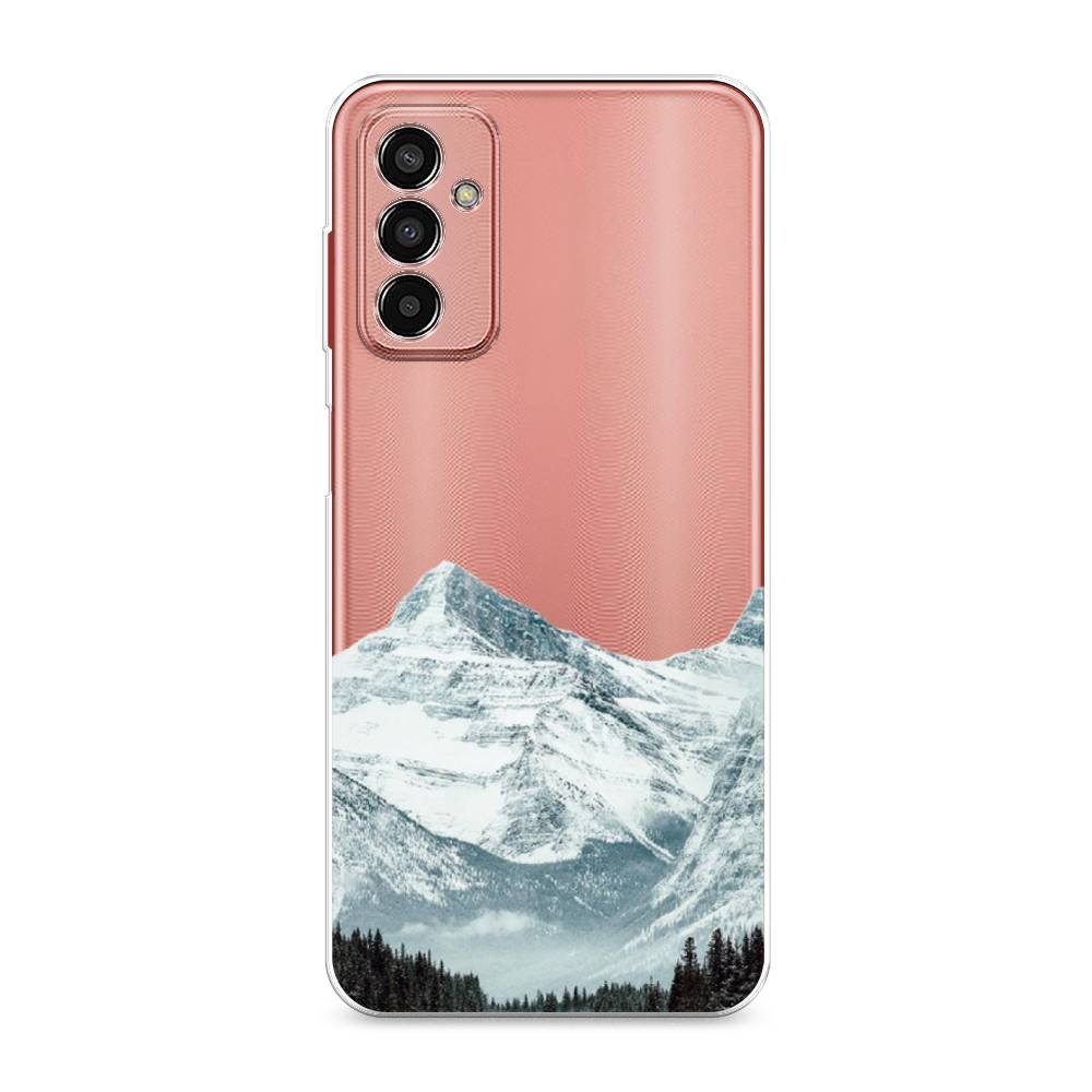 

Чехол на Samsung Galaxy M13 "Горы арт 1", Белый;зеленый, 2106850-2