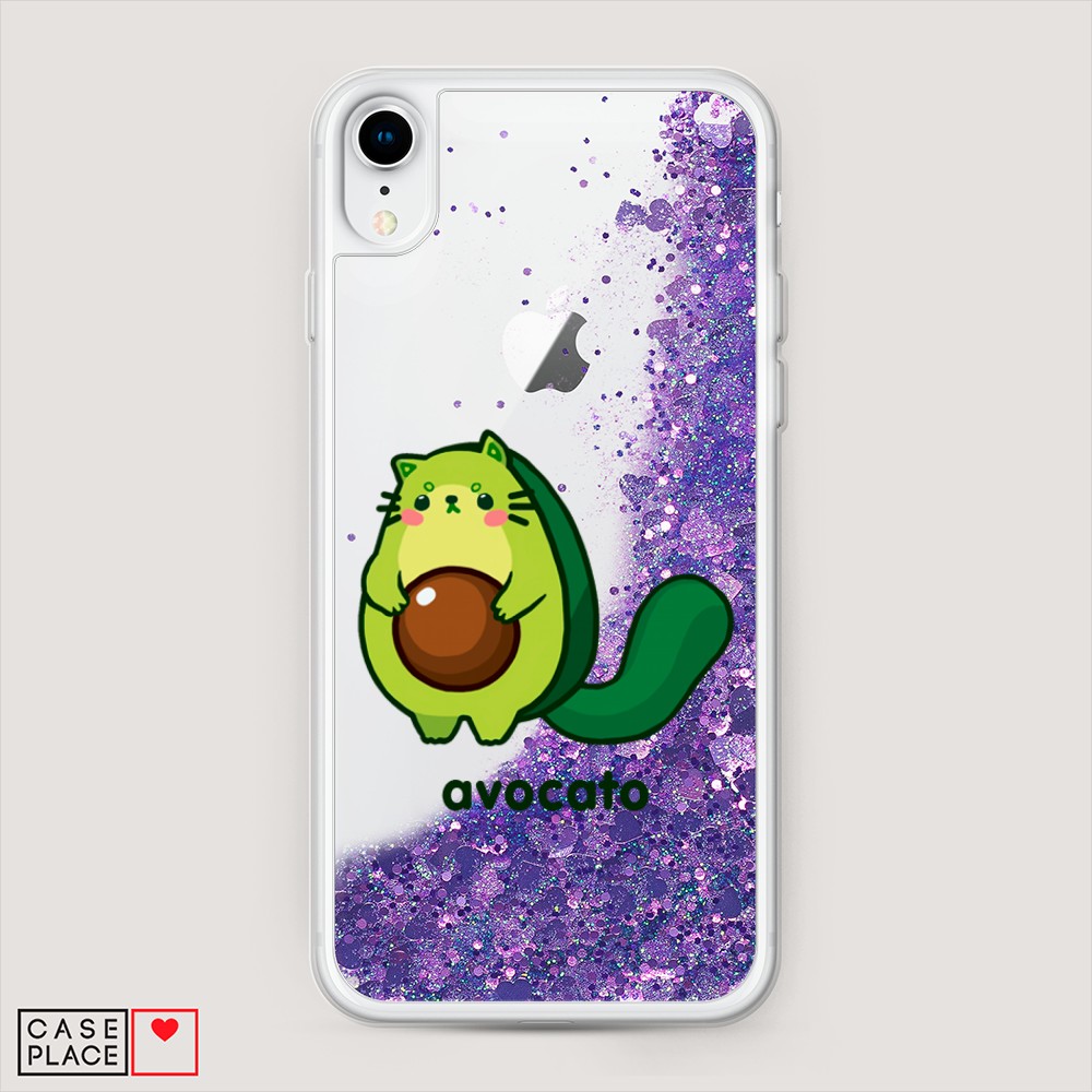 

Жидкий чехол с блестками "Avocato" на Apple iPhone XR (10R), 12092-1