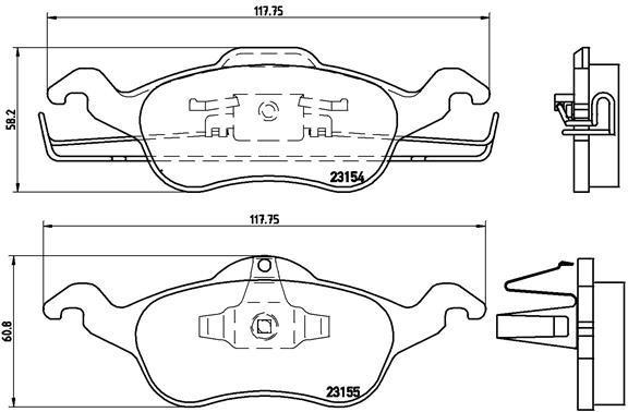

Тормозные колодки BREMBO P24046