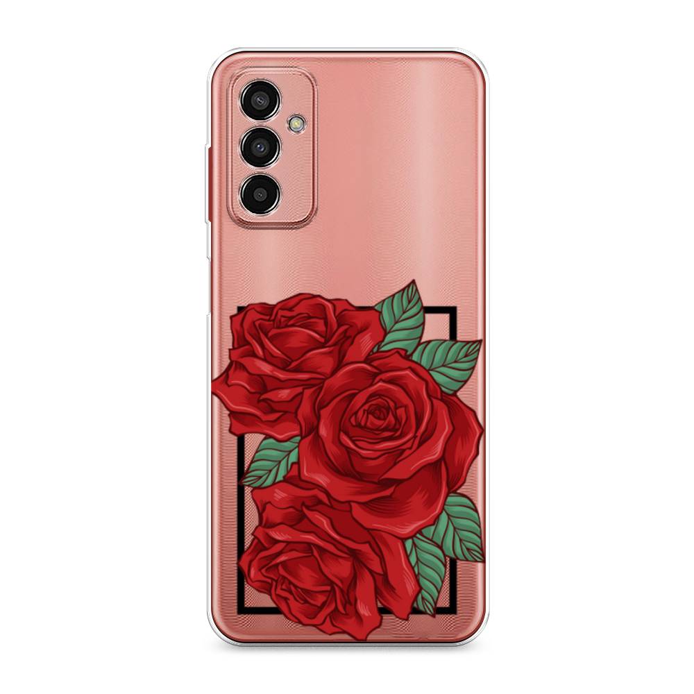 

Чехол на Samsung Galaxy M13 "Три алые розы", Красный, 2106850-2