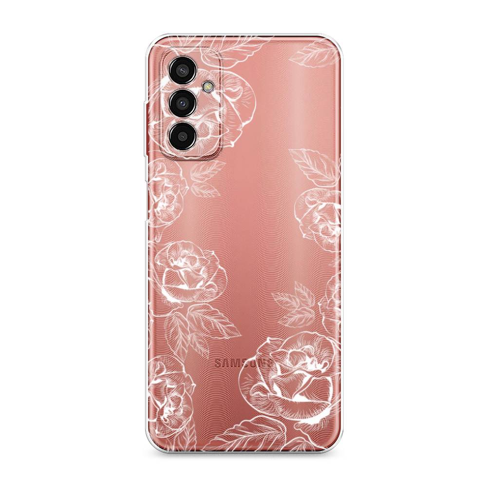 

Чехол на Samsung Galaxy M13 "Розы графика", Черный;серый, 2106850-2