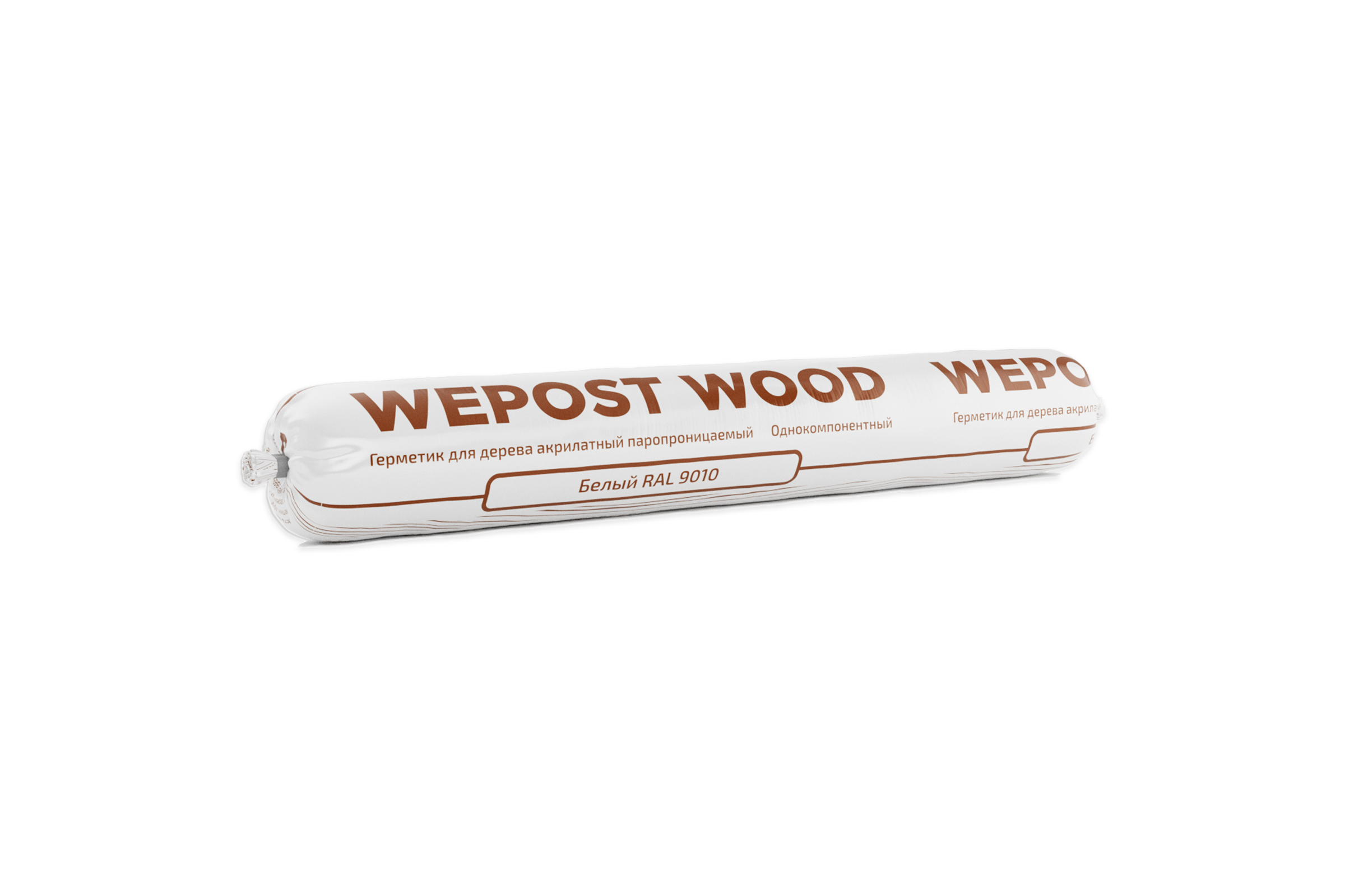 фото Герметик для деревянного домостроения wepost wood белый ral 9010 (колбаса, 600 мл)