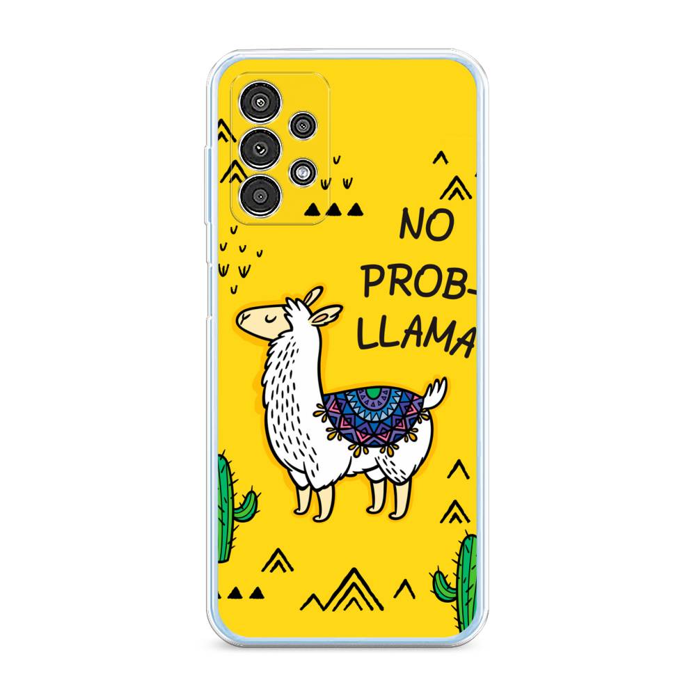

Чехол Awog на Samsung Galaxy A13 / Самсунг A13 "No probLLama", Желтый;черный;синий, 2104850-2