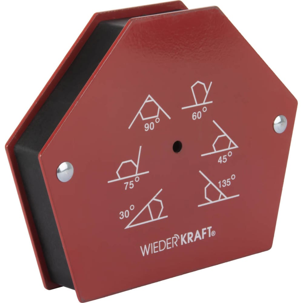 WIEDERKRAFT Сварочный магнит выставляемые углы град. 30;45;60;70;90;135 усилие 75Lbs WDK-6