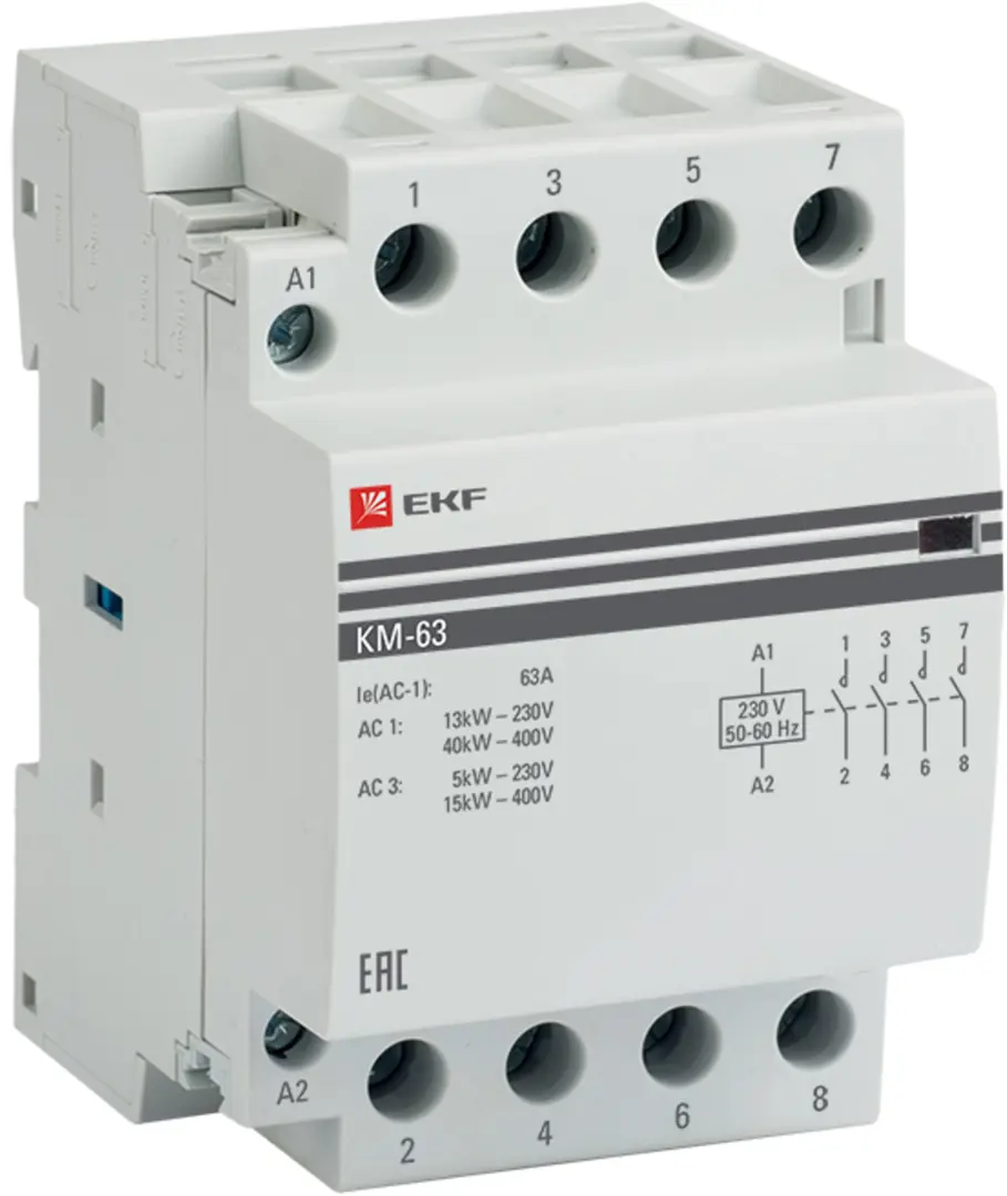 

Контактор EKF КМ 4NО 63 А 230-400 В
