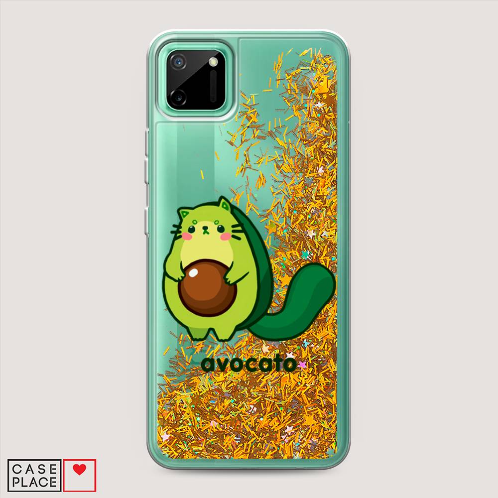 

Жидкий чехол с блестками "Avocato" на Realme C11, 253890-1