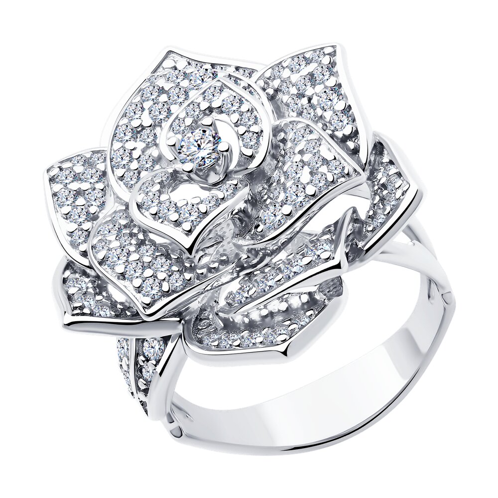 

Кольцо из серебра р.  Diamant 94-110-02050-2, фианит, 94-110-02050-2
