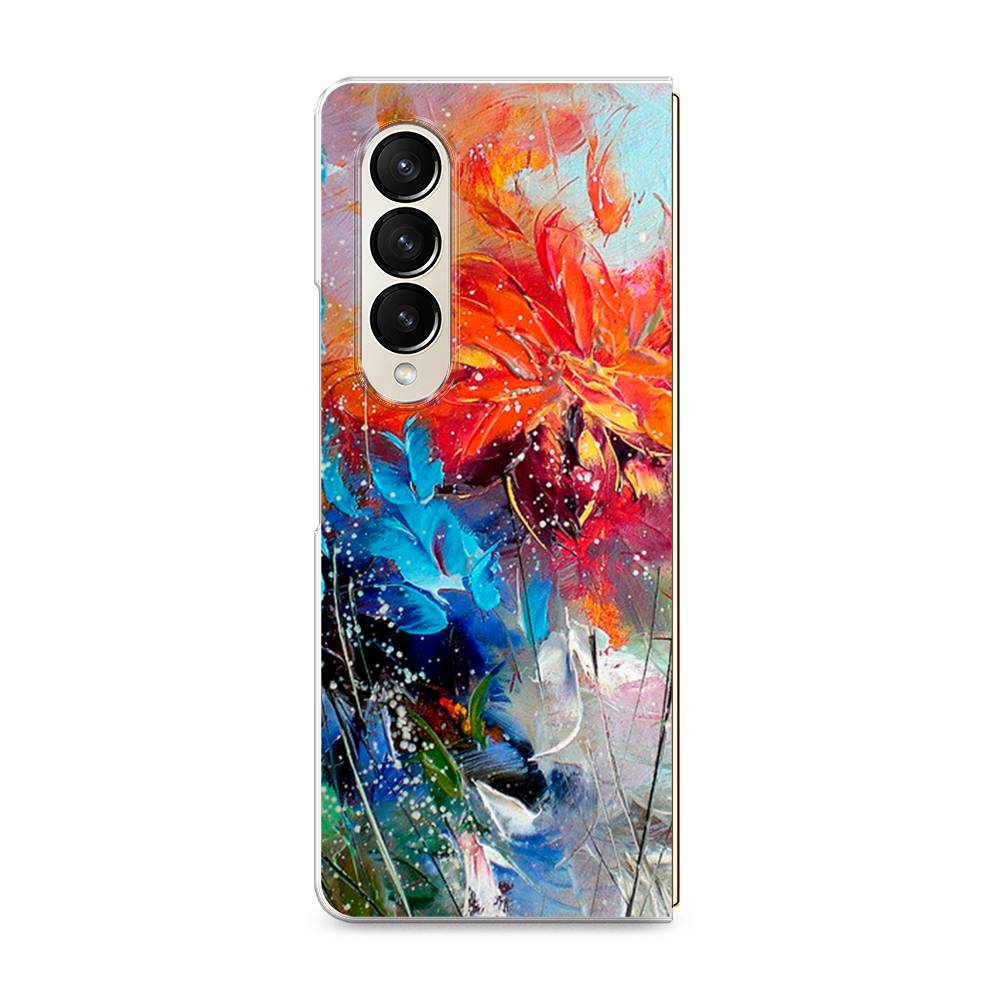

Чехол на Samsung Galaxy Z Fold 4 "Абстрактные цветы", Оранжевый;синий, 2106950-4