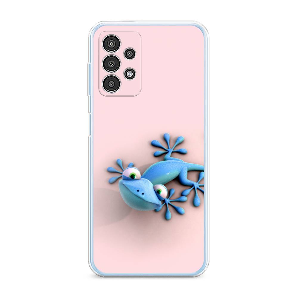 

Чехол Awog на Samsung Galaxy A13 / Самсунг A13 "Голубая ящерка", Розовый;голубой;белый, 2104850-2