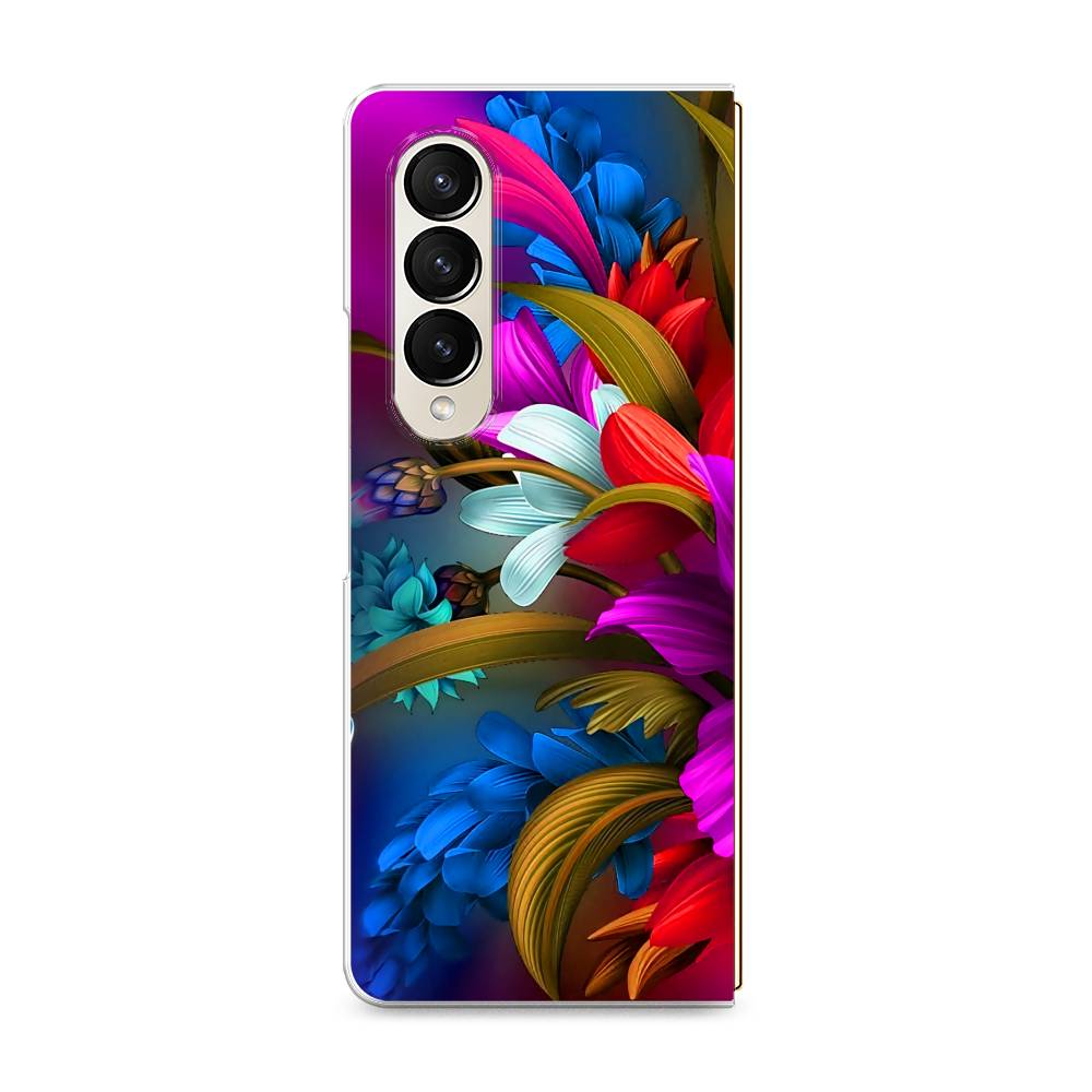 

Чехол на Samsung Galaxy Z Fold 4 "Фантастические цветы", Фиолетовый;красный;синий, 2106950-2