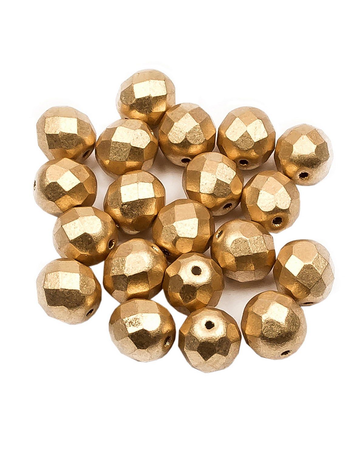 

Стеклянные чешские бусины, Fire polished beads, ганеные круглые, 8 мм, Aztec Gold, 20шт, Золотой, FP-8