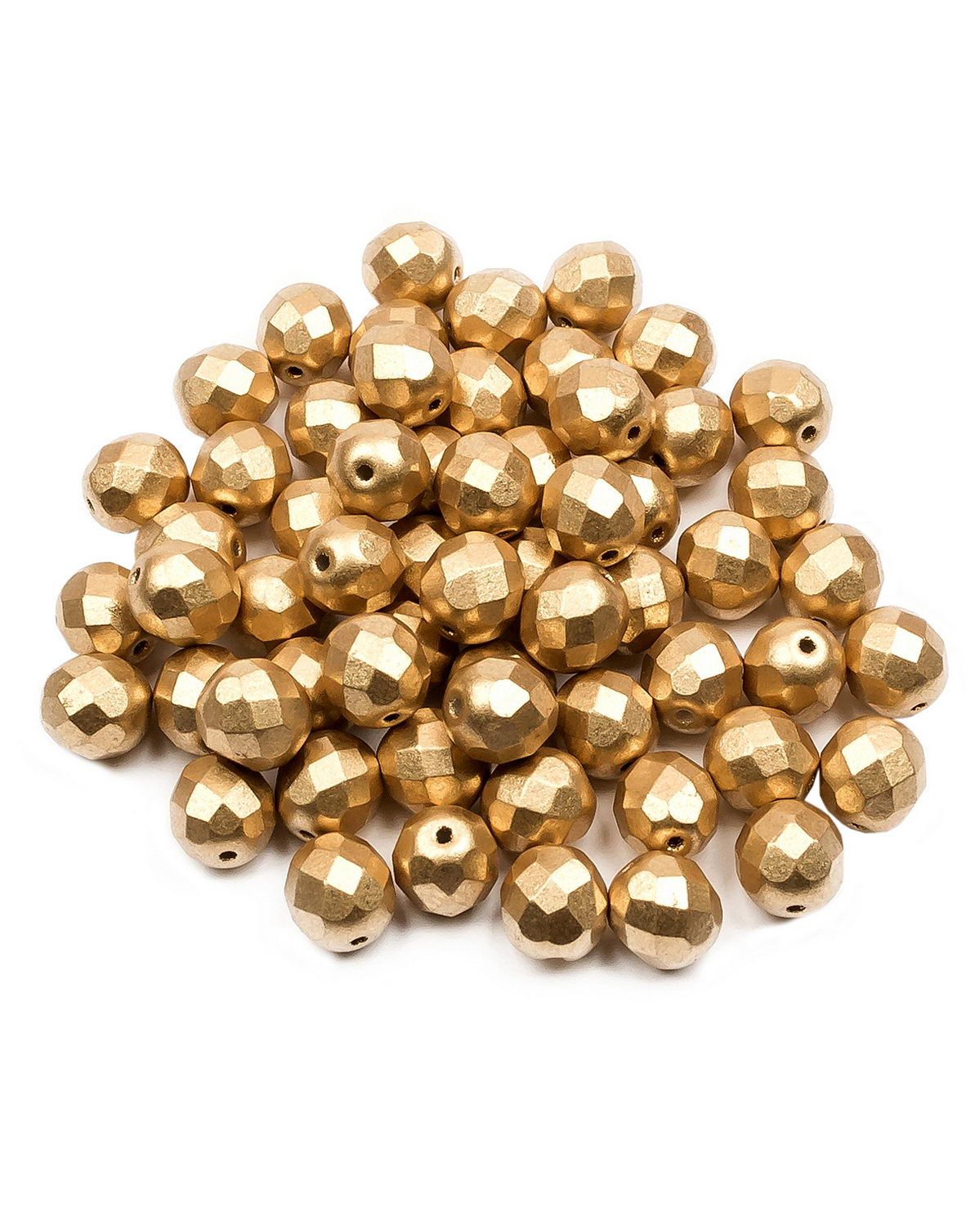 

Стеклянные чешские бусины, Fire polished beads, ганеные круглые, 8 мм, Aztec Gold, 60шт, Золотой, FP-8