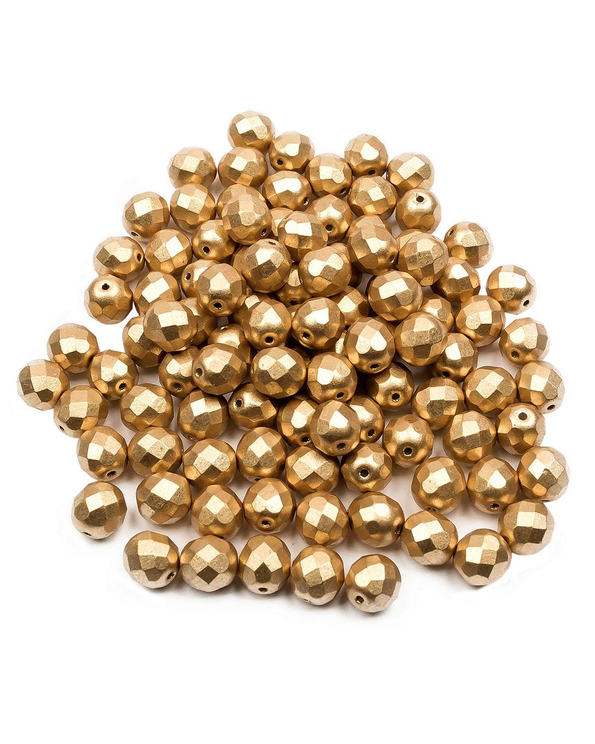 

Стеклянные чешские бусины, Fire polished beads, ганеные круглые, 8 мм, Aztec Gold, 100шт, Золотой, FP-8