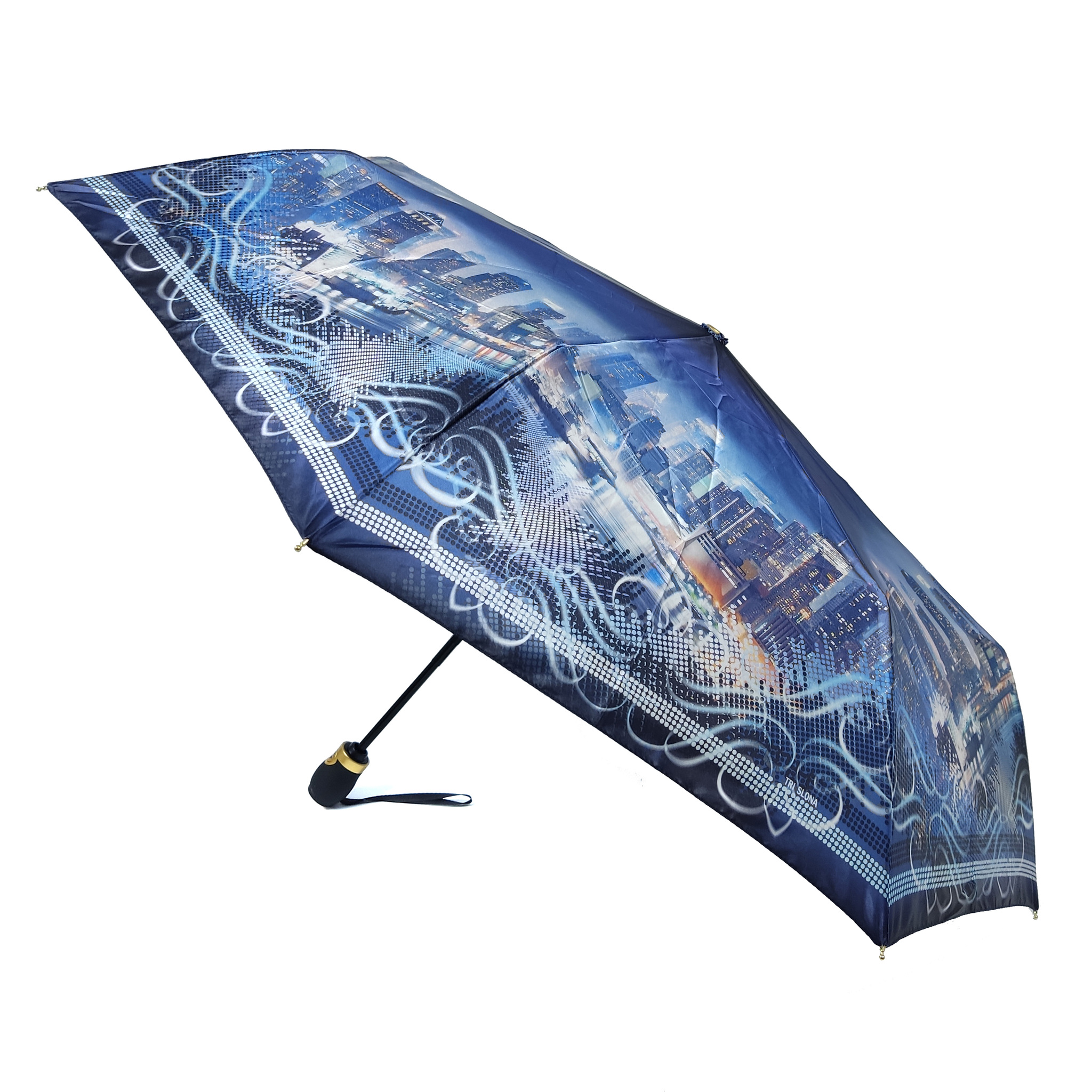 Зонт женский Три Слона 3835-A синий/голубой